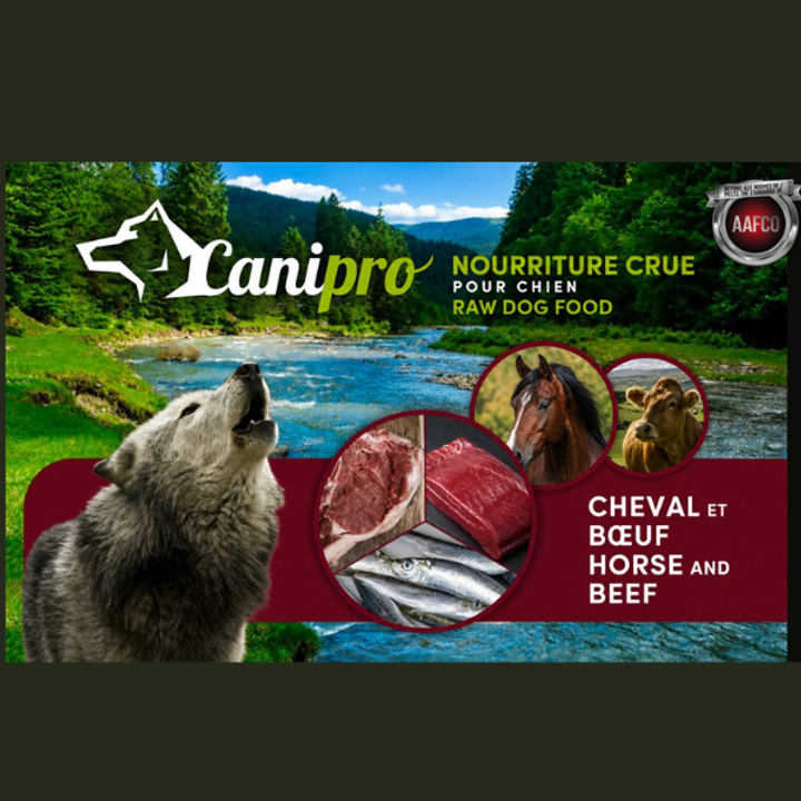 Canipro nourriture crue pour chiens Cheval et Boeuf 5 lb
