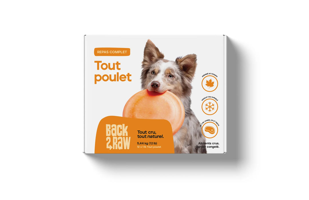 Back2Raw nourriture crue pour chiens Tout Poulet