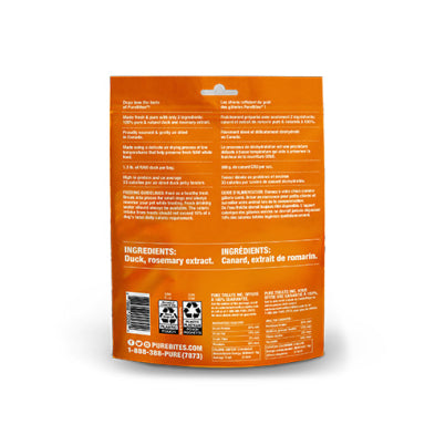 PureBites gâteries pour chiens Jerky de canard séché 156g