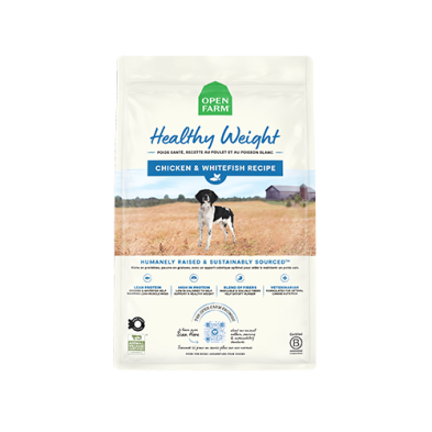 Open Farm Healthy Weight nourriture sèche pour chiens Poulet et poisson blanc                       *** LIVRAISON LOCALE SEULEMENT ***