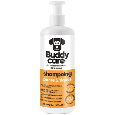 BuddyCare shampoing contre les puces et les tiques 500 ml