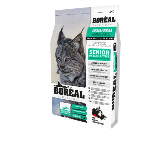 Boréal Functional nourriture sèche pour chats séniors ou moins actifs Poulet sans grains              ** Nourriture sèche disponible seulement en boutique physique**