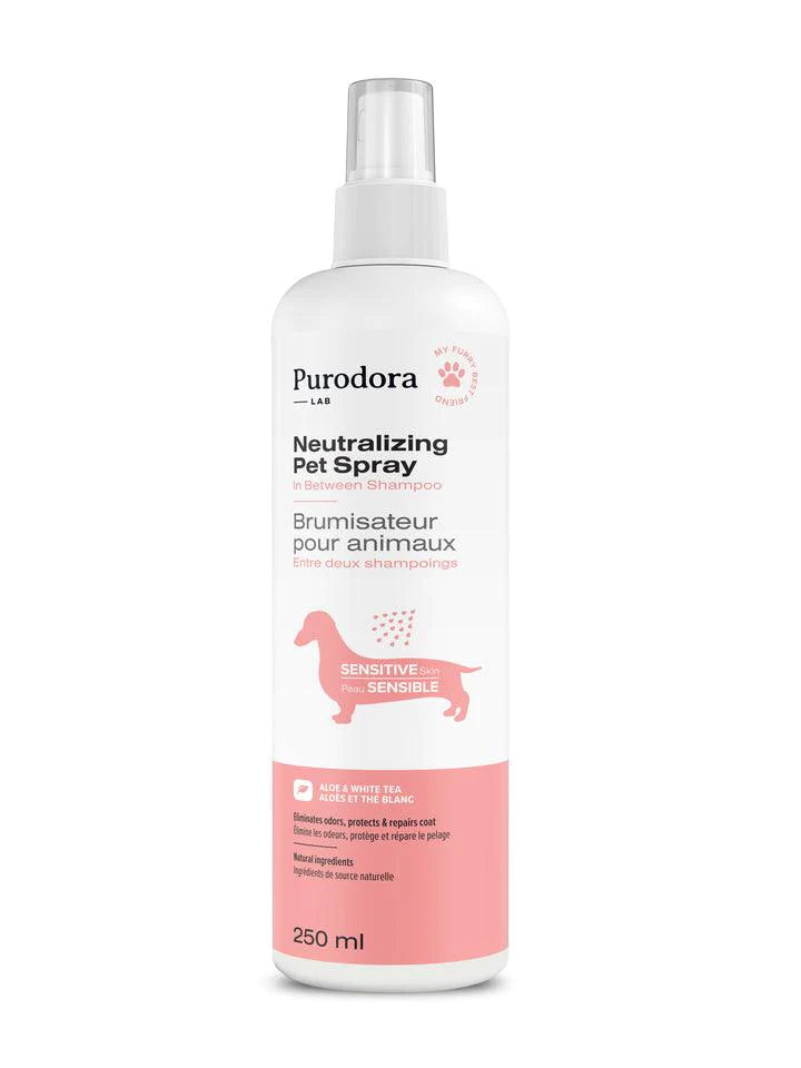 Purodora neutralisant d'odeurs pour animaux à la peau sensible 250 ml
