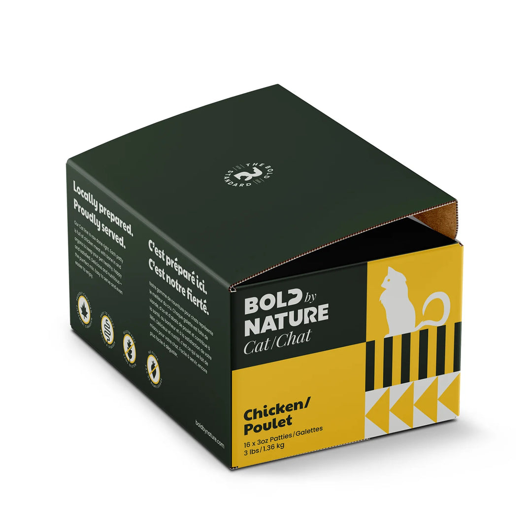 BBN Bold By Nature nourriture crue pour chats Poulet 3 lb