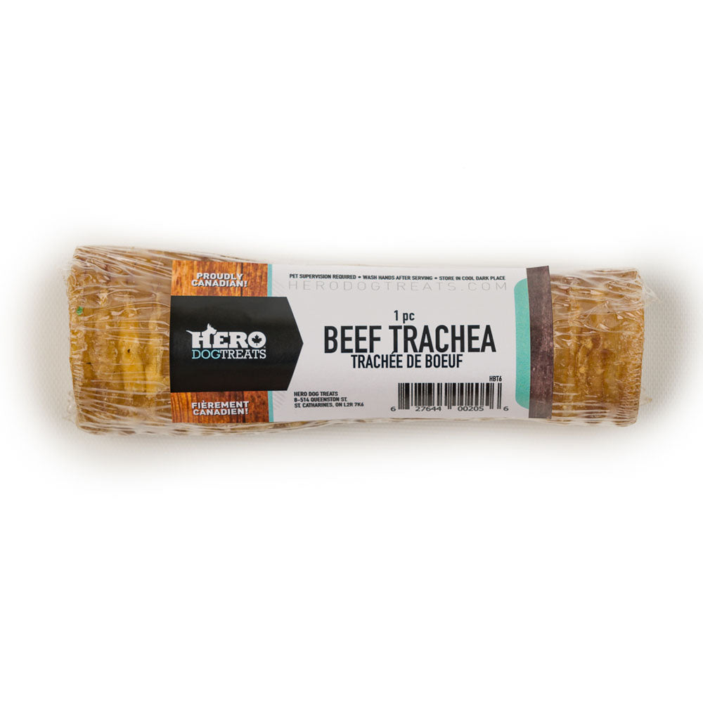 Hero Dog Treats trachée de boeuf 6''
