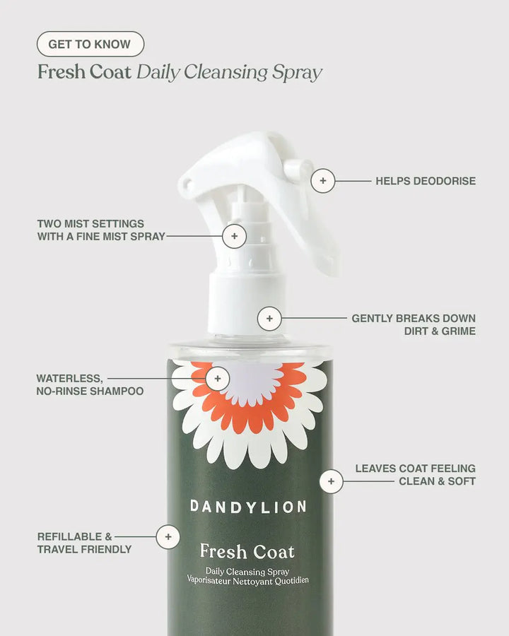 Dandylion shampoing sans rinçage Fresh Coat 250 ml
