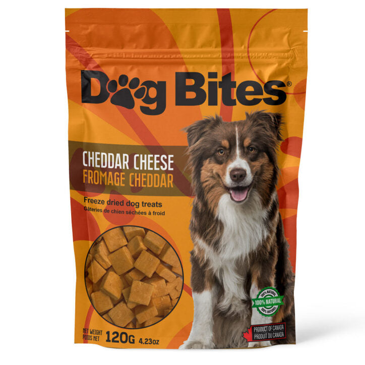 DogBites gâteries pour chiens Fromage cheddar lyophilisé