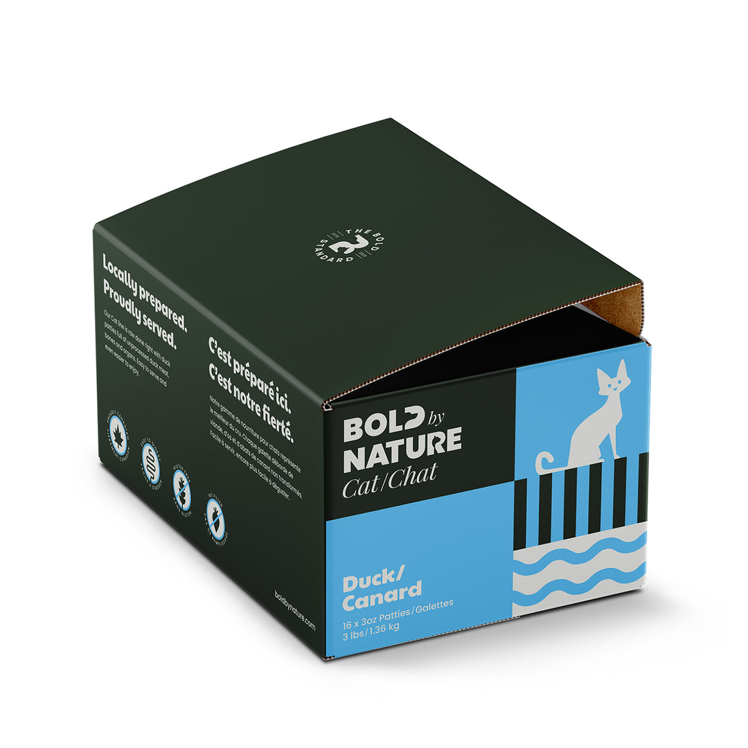 BBN Bold By Nature nourriture crue pour chats Canard 3 lb