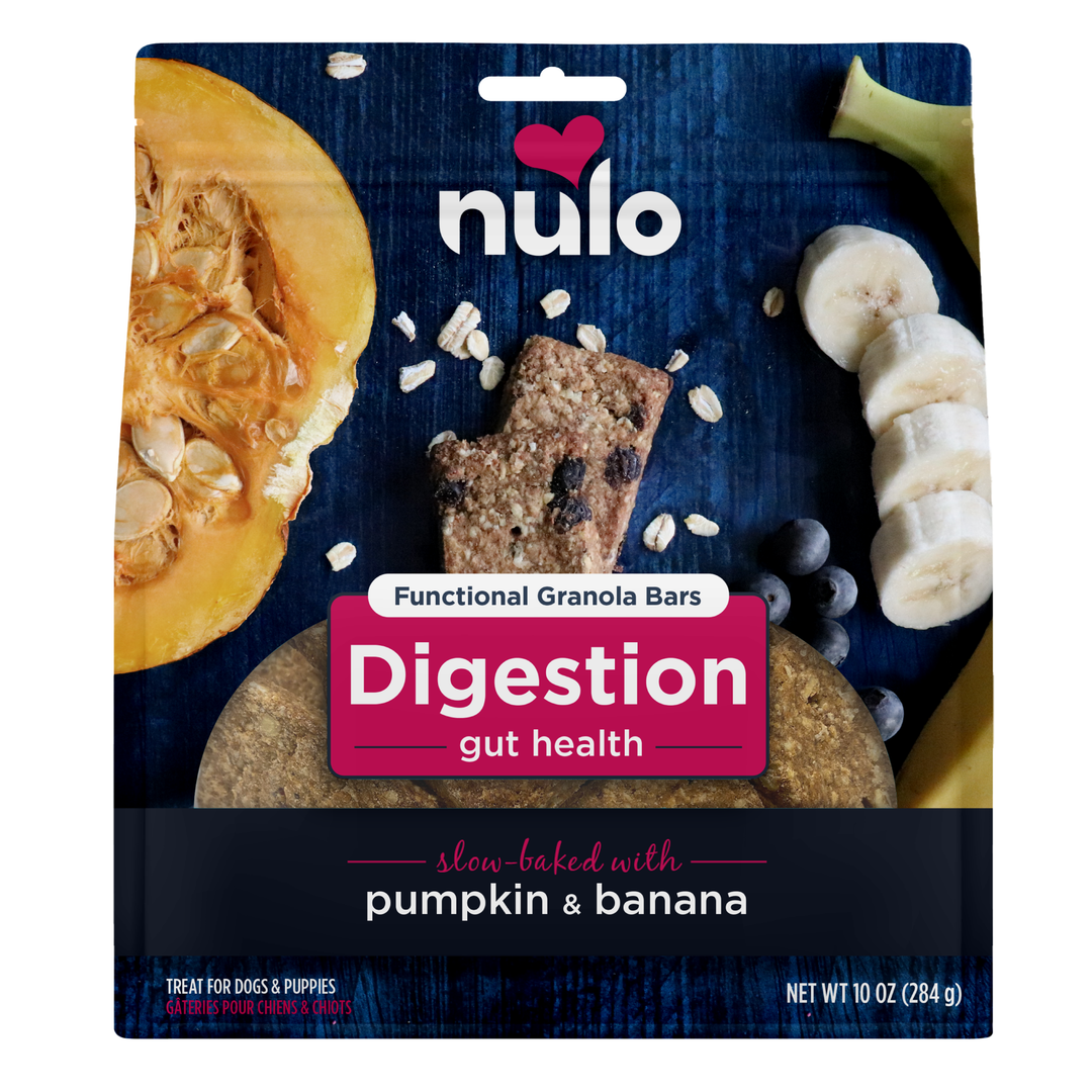 Nulo barres granola fonctionnelles Digestion citrouille et banane 284 g