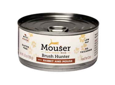 Muridae's Mouser brush hunter nourriture humide pour chats avec lapin et souris entière 156g