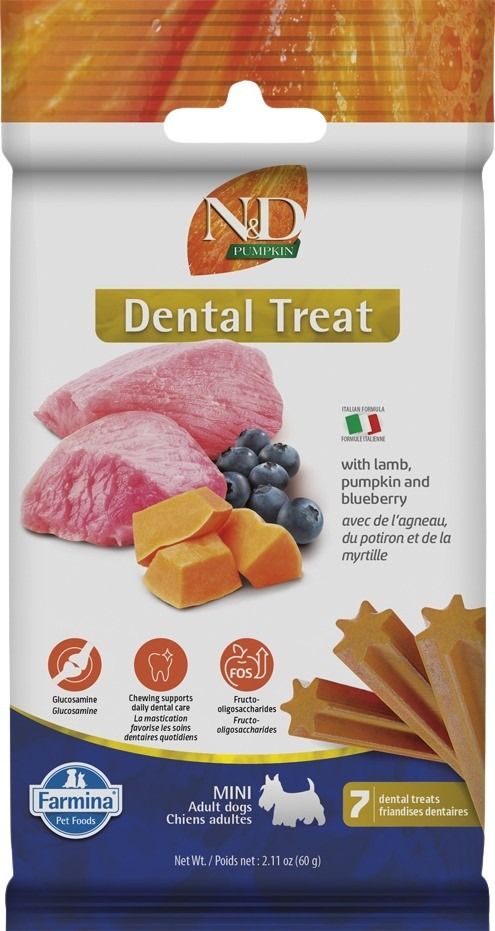 Farmina N&D gâteries dentaires Agneau et bleuet