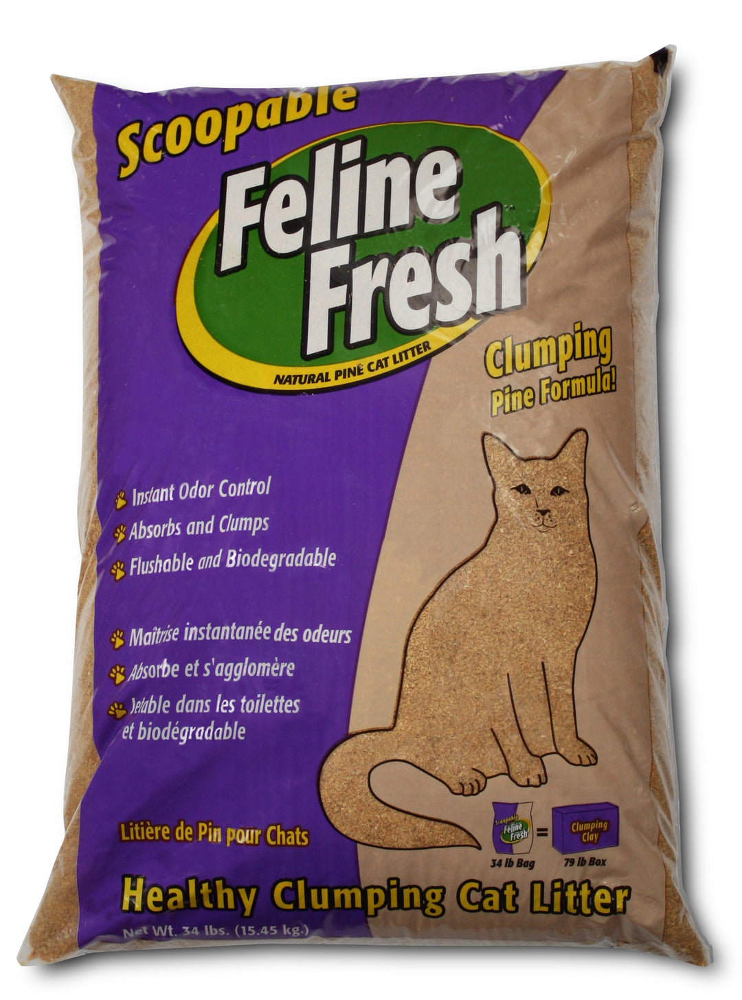 Feline Fresh litière de pin biodégradable 15.4 kg