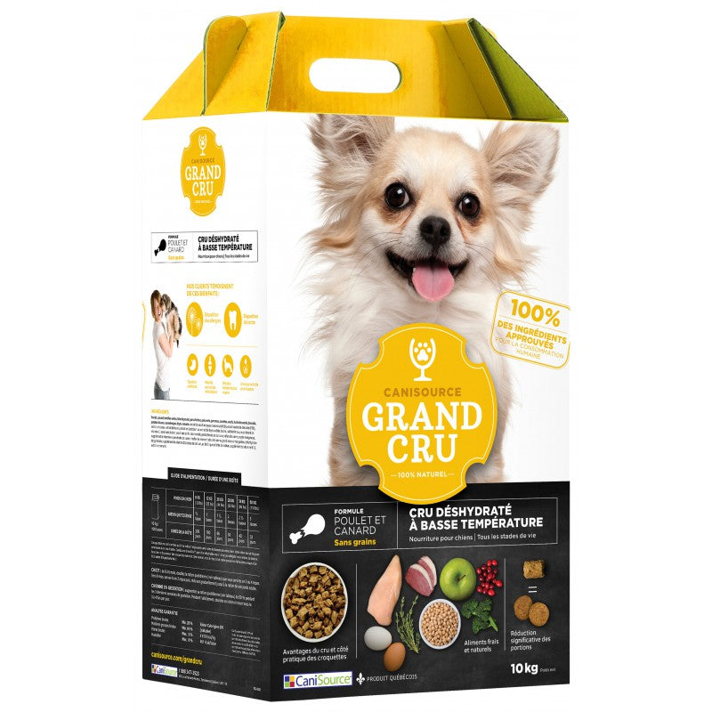 CaniSource Grand Cru nourriture sèche pour chiens Poulet et Canard sans grains             ** NOURRITURE SÈCHE NON VENDUE EN LIGNE **