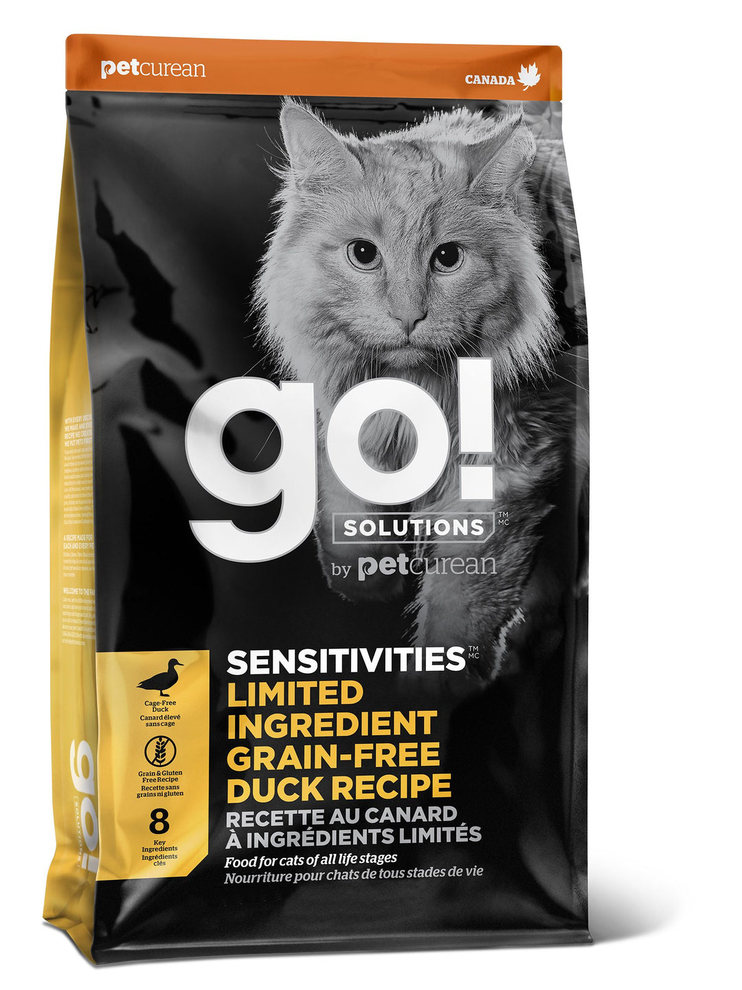 Go! Solutions Sensitivities nourriture sèche pour chats Canard sans grains                 ** Nourriture sèche disponible seulement en boutique physique**