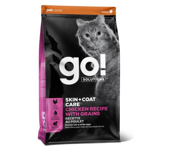 Go! Solutions Skin + Coat nourriture sèche pour chats Poulet avec grains        *** Livraison locale seulement ***