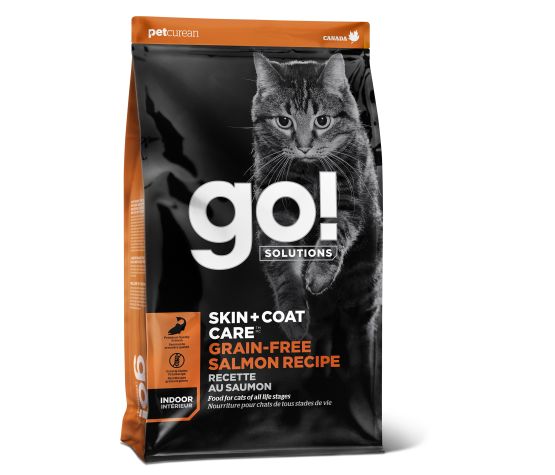 Go! Solutions Skin + Coat nourriture sèche pour chats Saumon sans grains                ** Nourriture sèche disponible seulement en boutique physique**