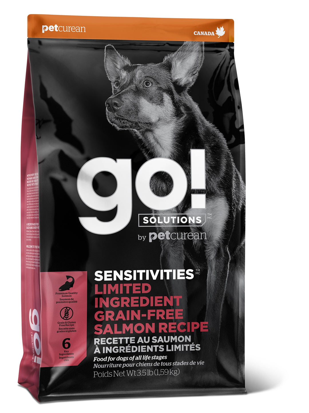 Go! Solutions Sensitivities nourriture sèche pour chiens Saumon sans grains     *** Livraison locale seulement ***