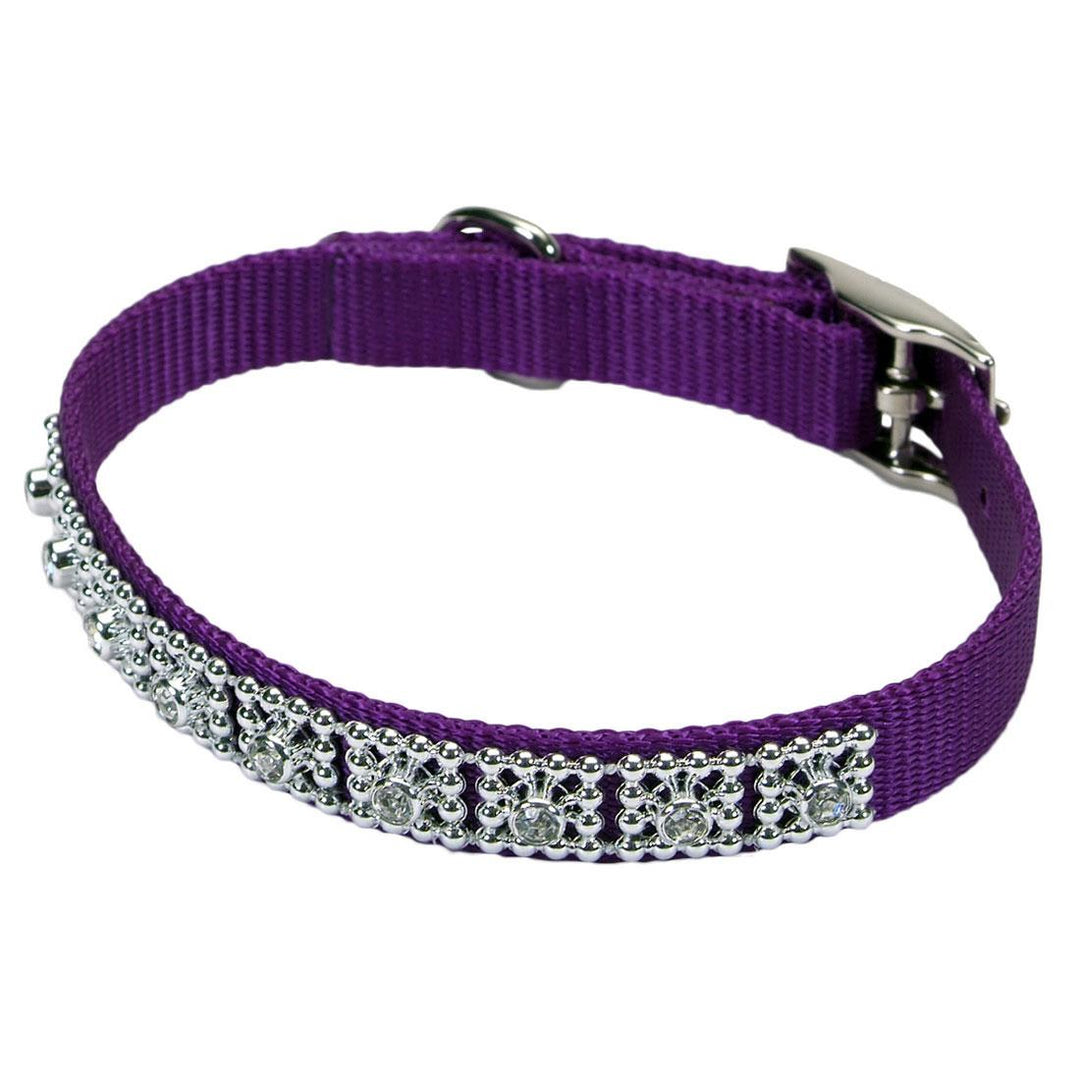 Coastal collier pour chiens avec bijoux Mauve 12''