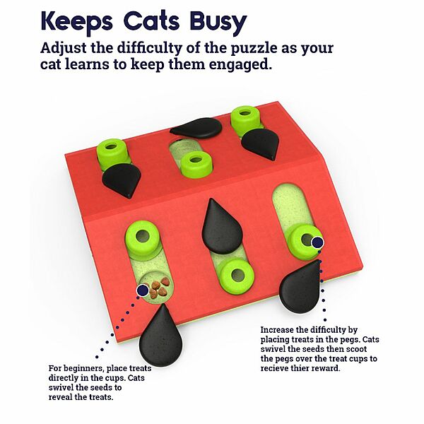 PetStages Nina Ottosson jouet interactif pour chats Puzzle & Play Madness Pink