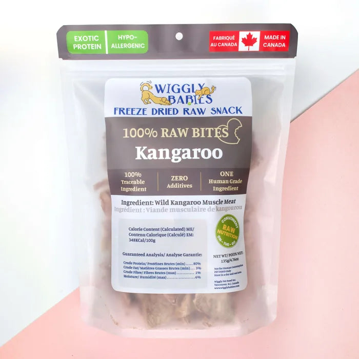 Wiggly Babies morceaux de viande de kangourou 135g