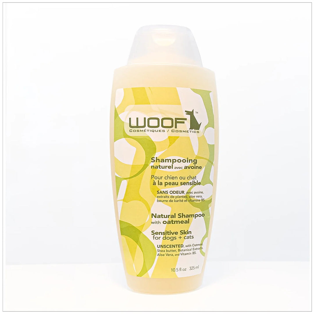 Woof Cosmétiques shampoing pour chiens ou chats Peau sensible sans parfum 325 ml