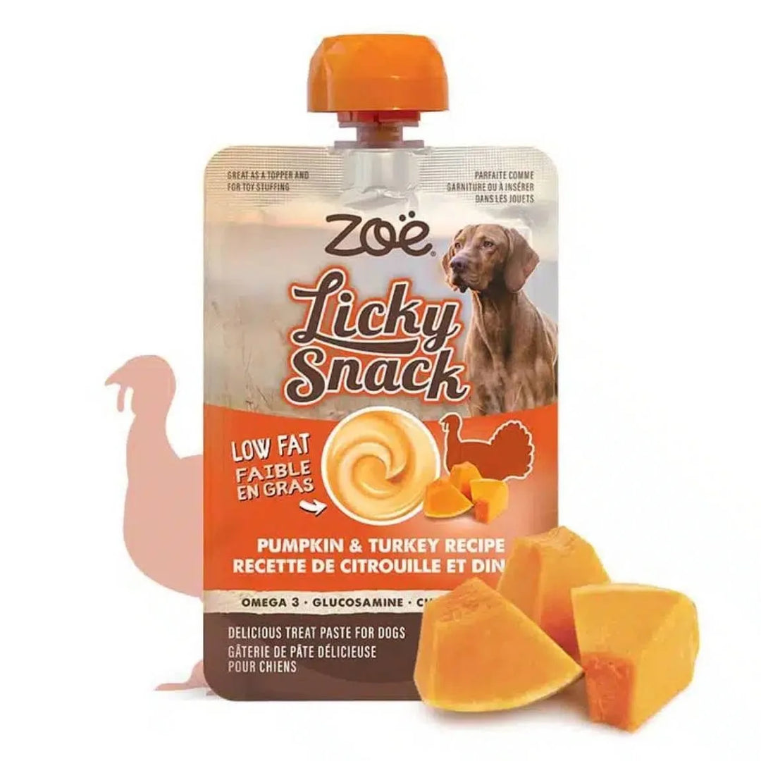 Zoë gâterie à lécher pour chiens Licky Snack citrouille et dinde 85g