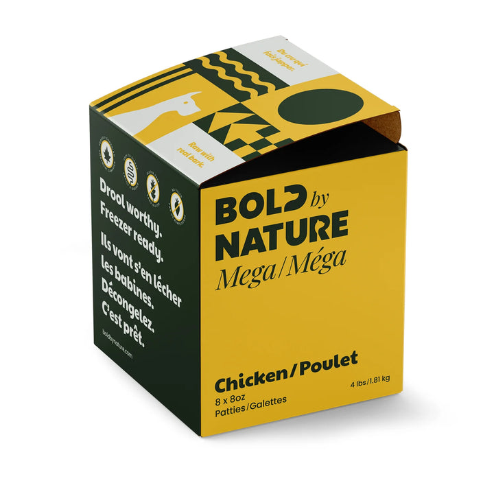 BBN Bold By Nature nourriture crue pour chiens Méga Poulet