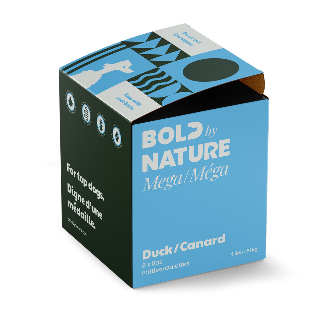 BBN Bold By Nature nourriture crue pour chiens Méga Canard