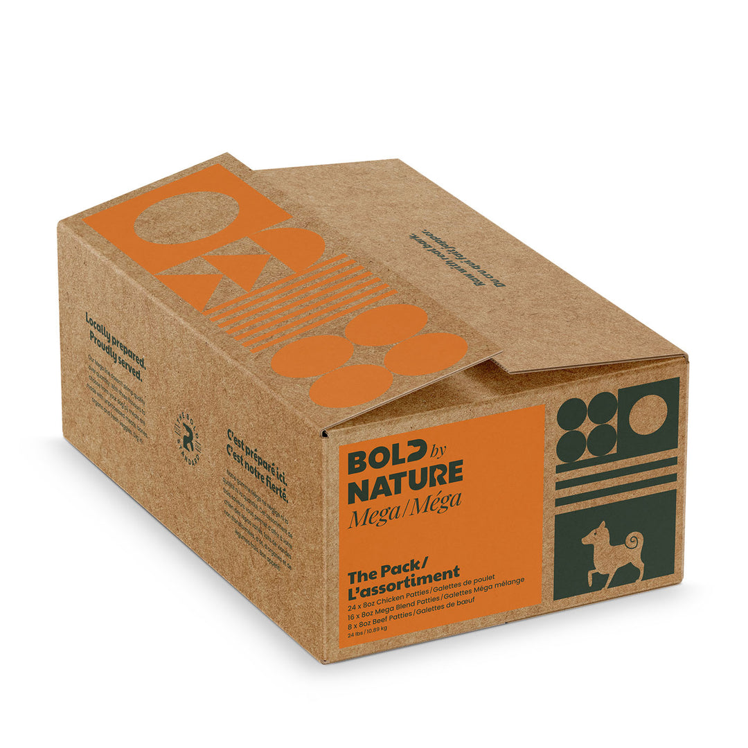 BBN Bold By Nature nourriture crue pour chiens Méga Assortiment Poulet 24 lb