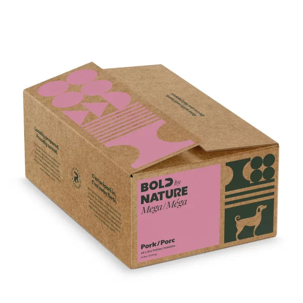 BBN Bold By Nature nourriture crue pour chiens Méga Porc