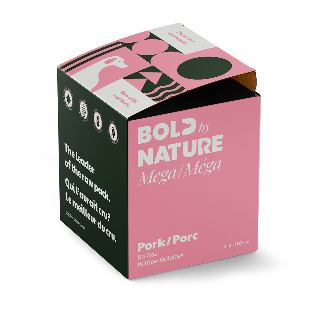 BBN Bold By Nature nourriture crue pour chiens Méga Porc