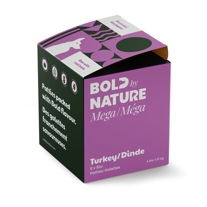 BBN Bold By Nature nourriture crue pour chiens Méga Dinde