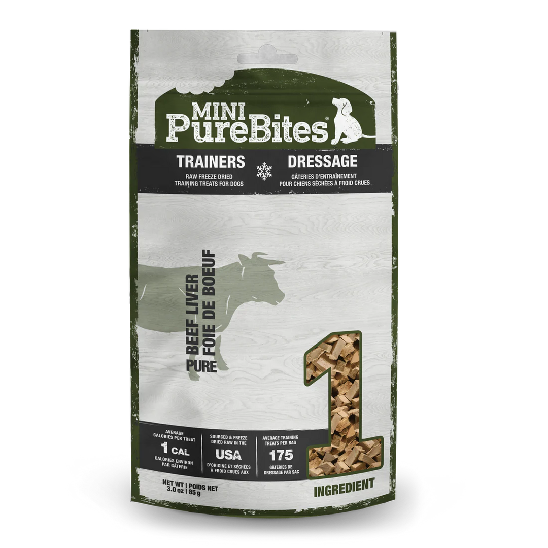 Pure Bites gâterie lyophilisée pour chiens Mini Trainers Boeuf 85g