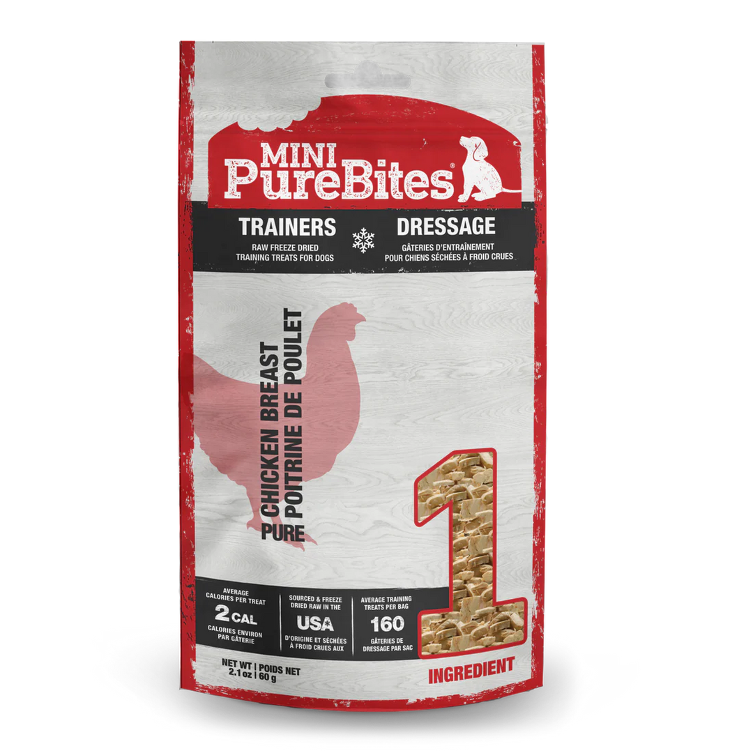 PureBites gâterie lyophilisée pour chiens Mini Trainers Poulet 60g