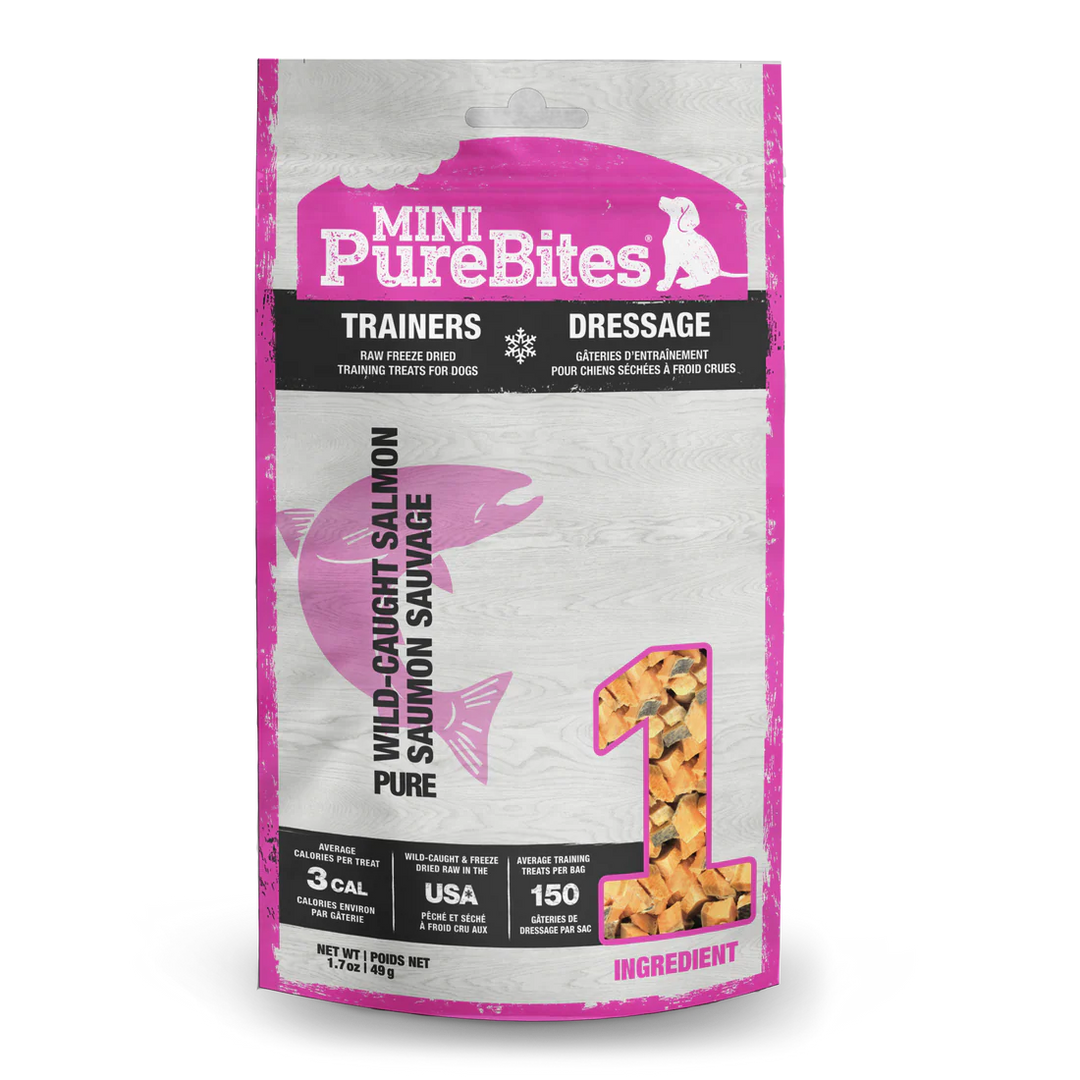 PureBites gâterie lyophilisée pour chiens Mini Trainers Saumon 49g