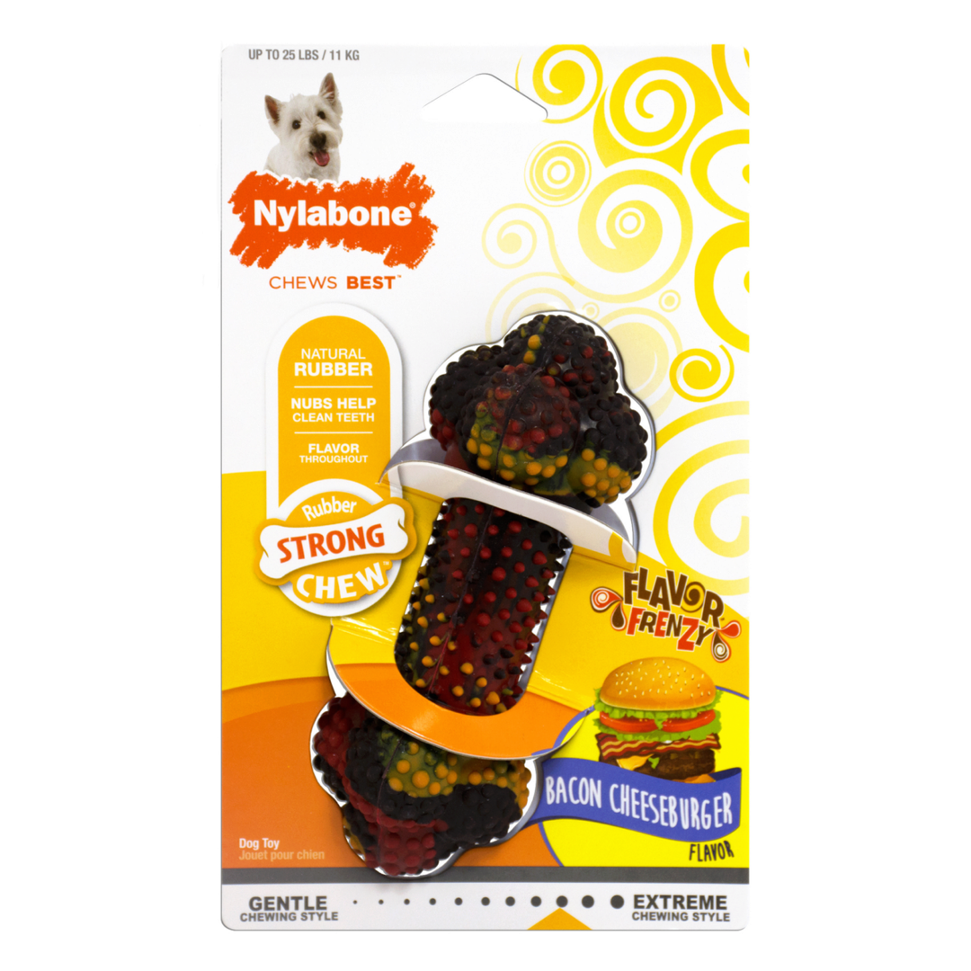 Nylabone jouet à gruger pour chiens Strong Chew Bacon Cheeseburger