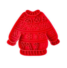 Ollie B Good tapis de léchage en silicone Ugly Holiday Sweater - Cranberry Bark