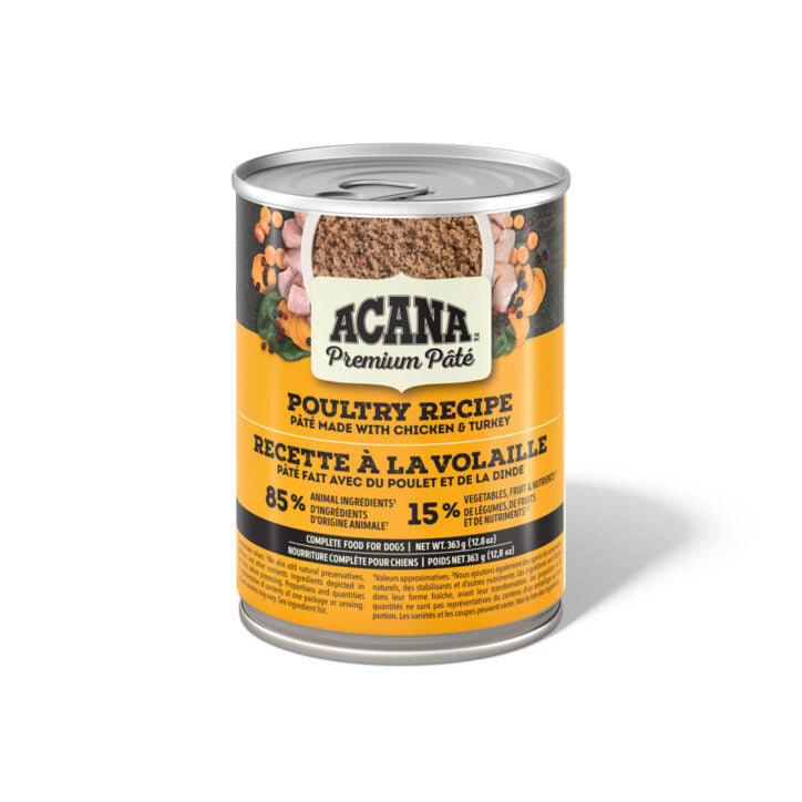 Acana Premium nourriture humide pour chiens Pâté de volaille 363g