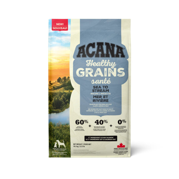 Acana Healthy Grains nourriture sèche pour chiens Mer et Rivière 10,2 kg