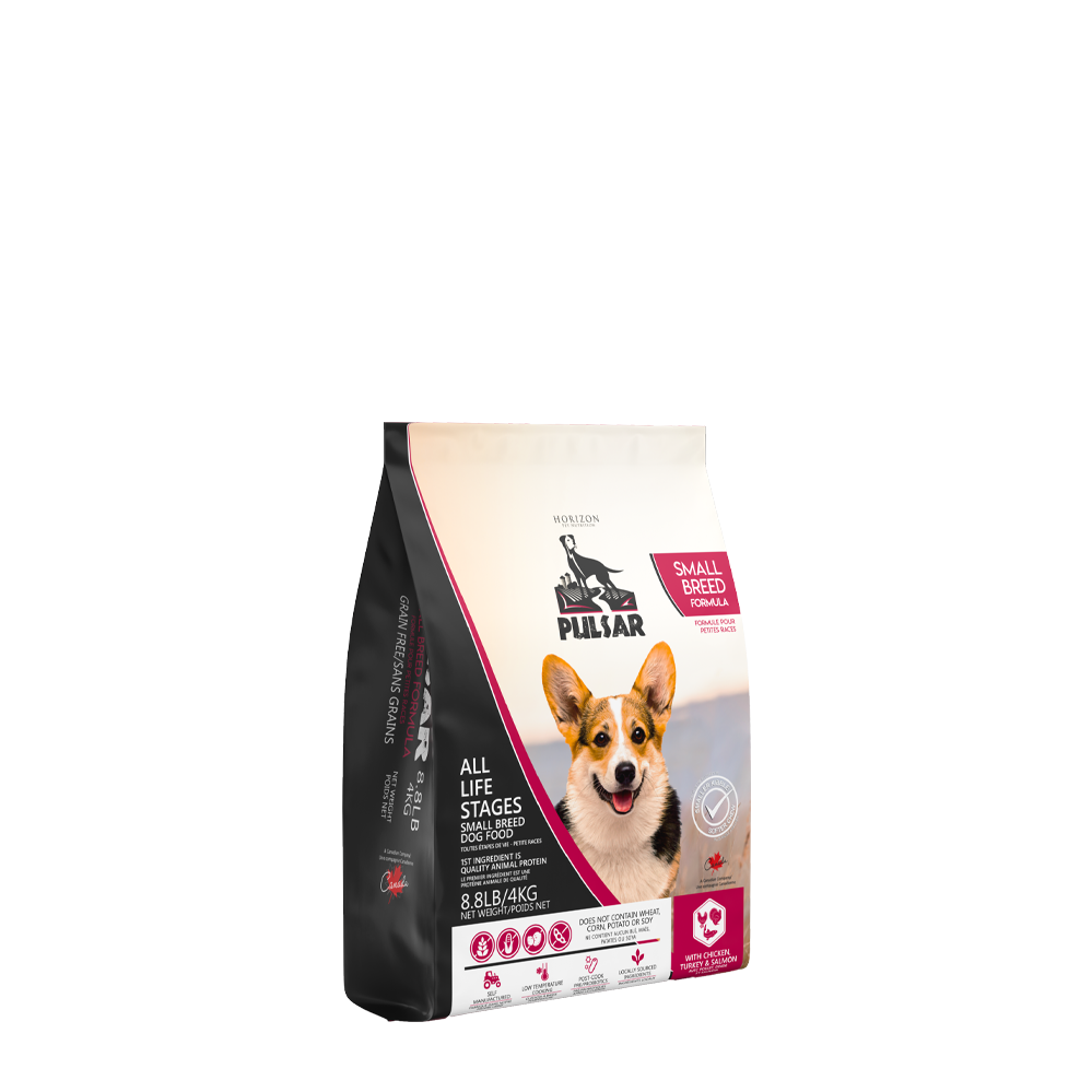 Horizon Pulsar nourriture sèche pour chiens de petite race Poulet, dinde et saumon sans grains          ** NOURRITURE SÈCHE NON VENDUE EN LIGNE **