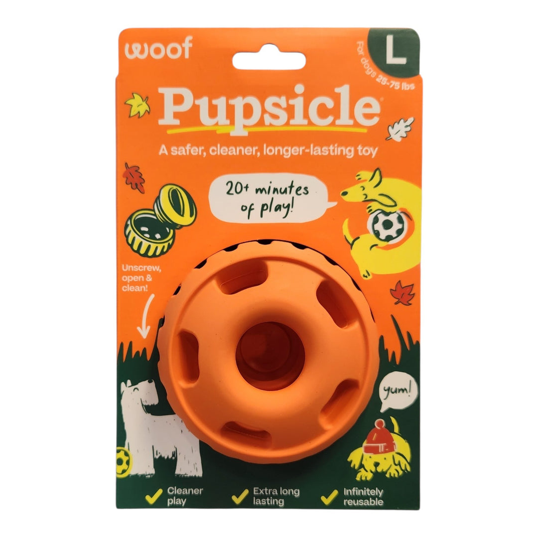 Woof Pupsicle jouet interactif à remplir Automne Orange (édition limitée)