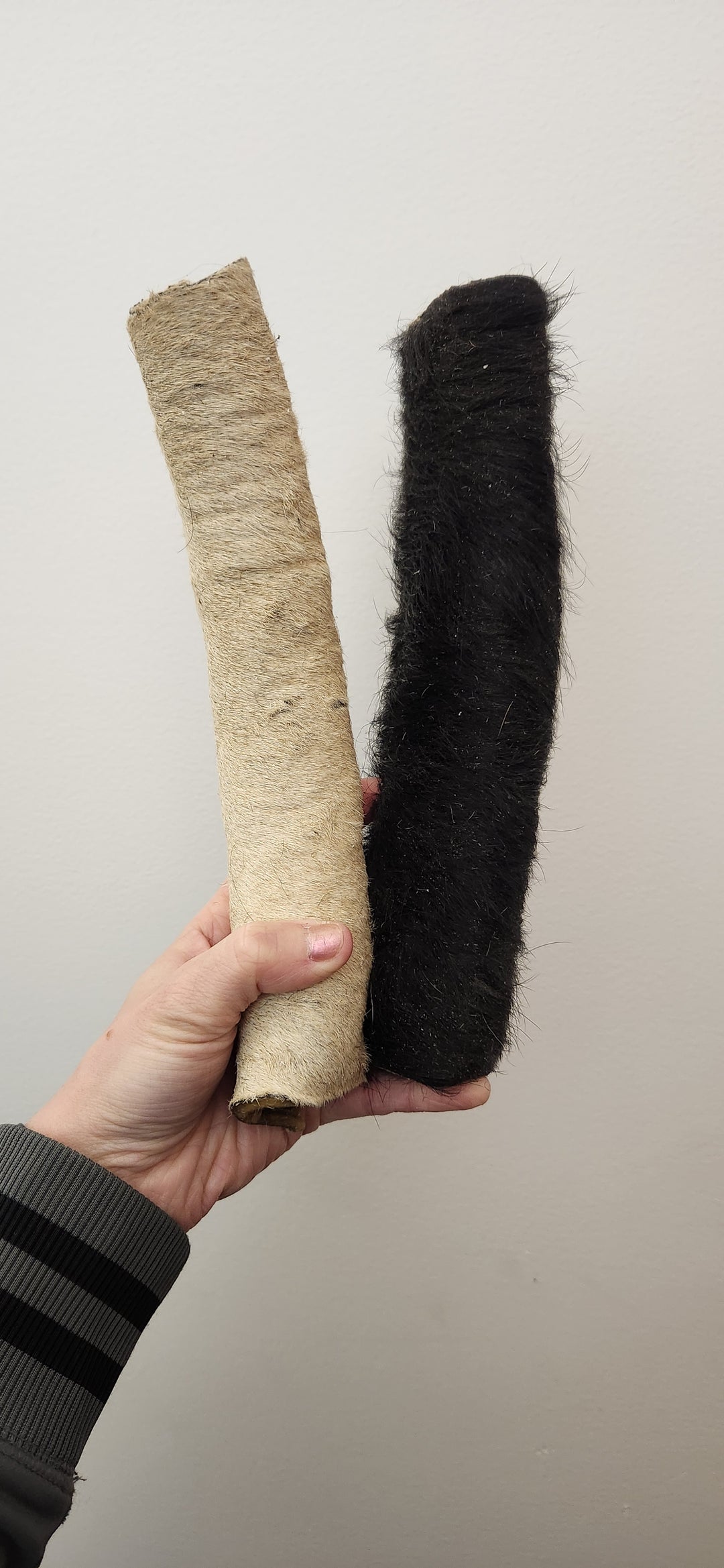 Rouleau de peau de boeuf poilue
