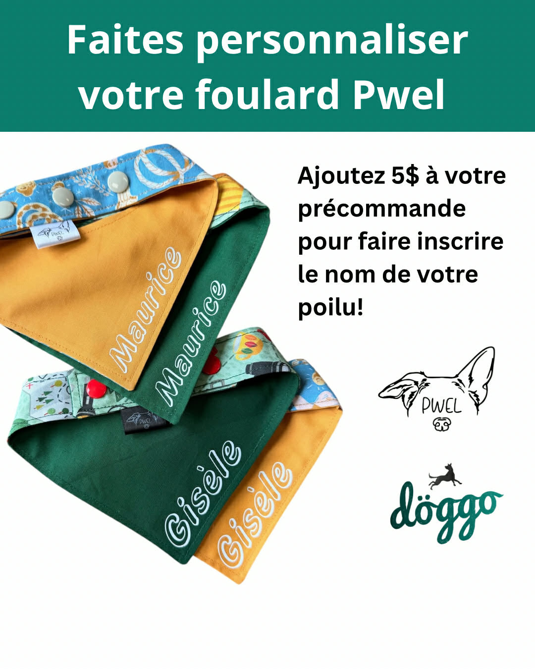 Pwel personnalisation de foulards