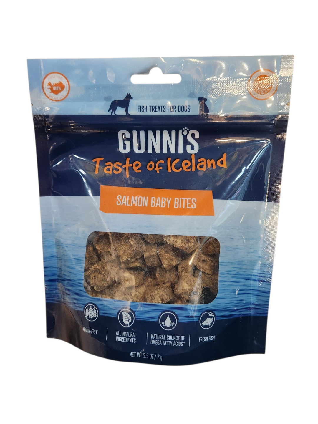 Gunni's Taste of Iceland gâteries de saumon Baby Bites 71g
