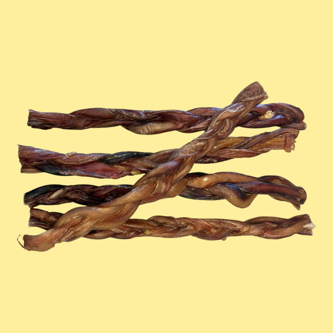 Open Range bâton de boeuf tressé (Bully Sticks) - Paquet économique 5 pour 4