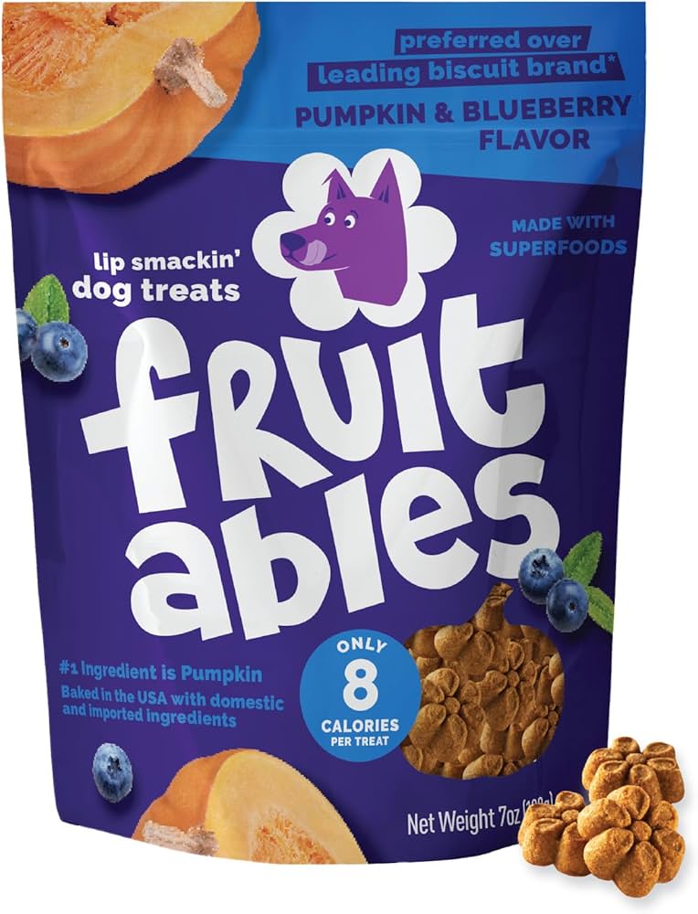 Fruitables Baked gâteries pour chiens Citrouille et Bleuet 198g
