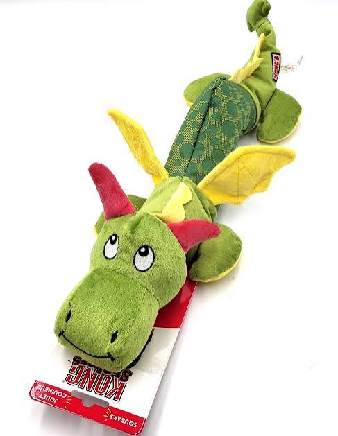 Kong peluche pour chiens Shakers dragon vert
