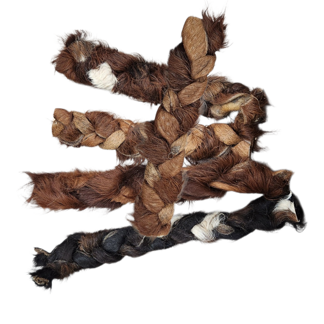 Tresse de peau de boeuf poilue 10-12'' - Paquet économique 5 pour 4