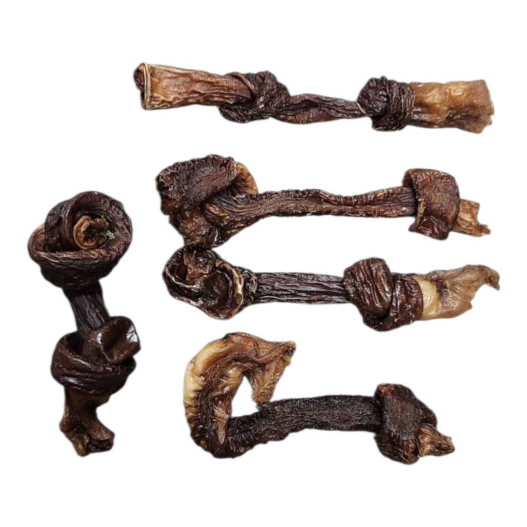 Oesophage de porc en forme d'os 3-5'' - Paquet économique 5 pour 4