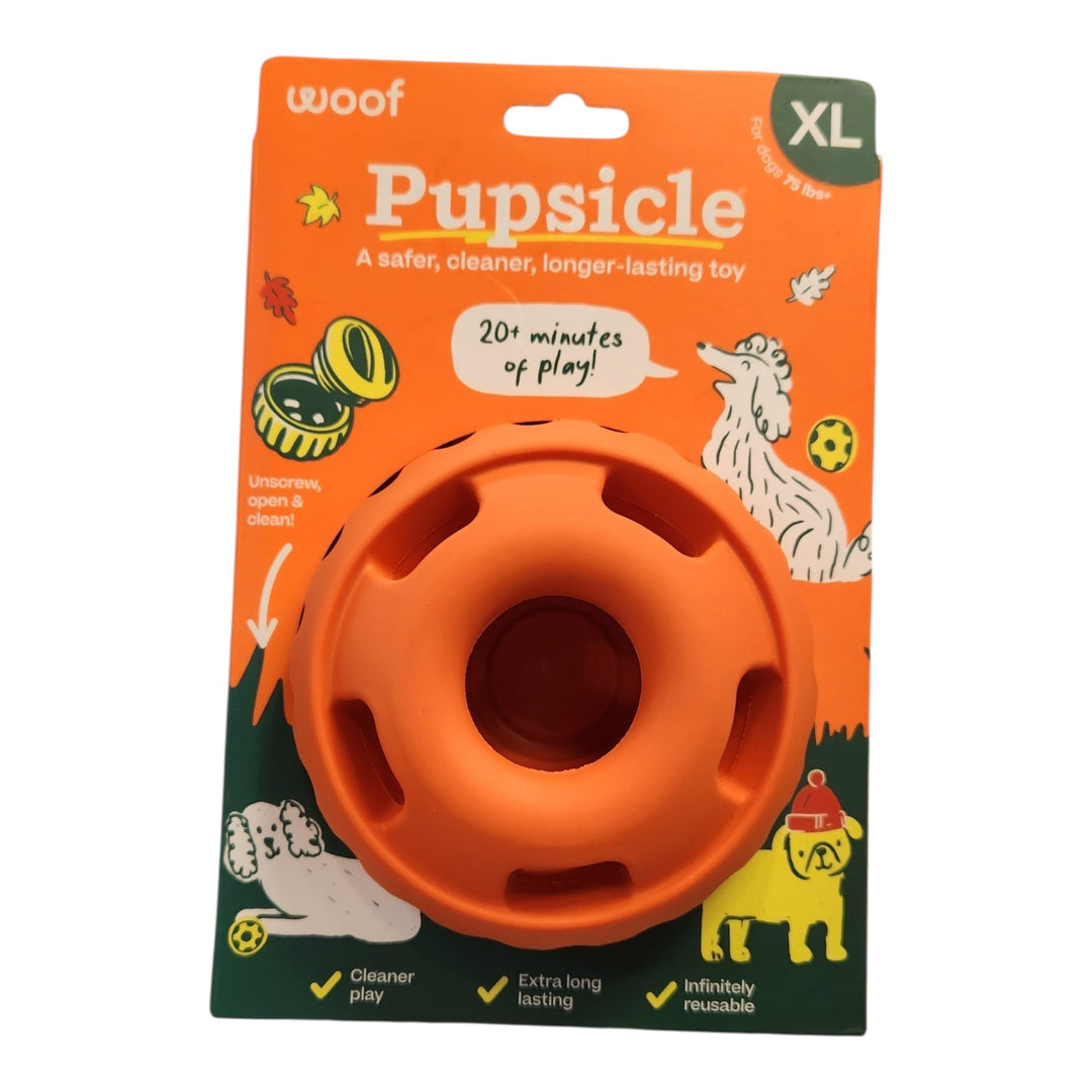 Woof Pupsicle jouet interactif à remplir Automne Orange (édition limitée)